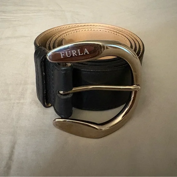 Furla | Accessories | Furla Black Leather Belt Beautiful 39  display picture 1